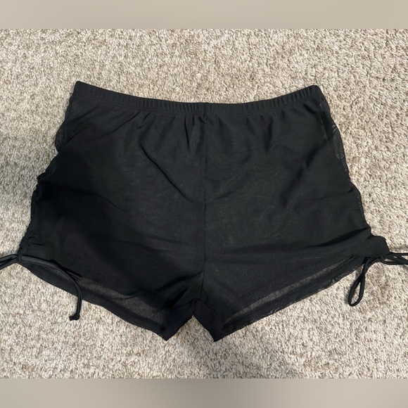 SHEIN SWIM SHORTS COVERUP BLACK MEDIUM NWOT - Picture 3 of 4